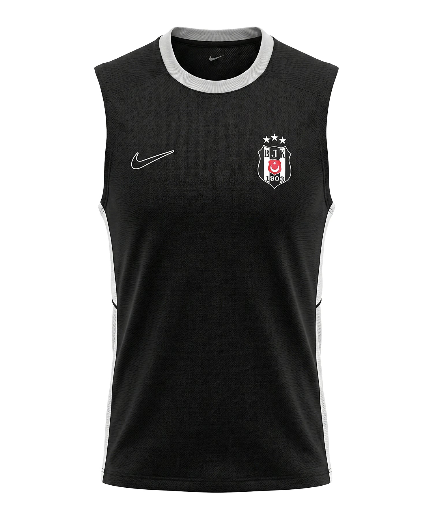 Nike Beşiktaş Ärmelloses Trainings-T-Shirt in Schwarz 26-27 FZ9747-010