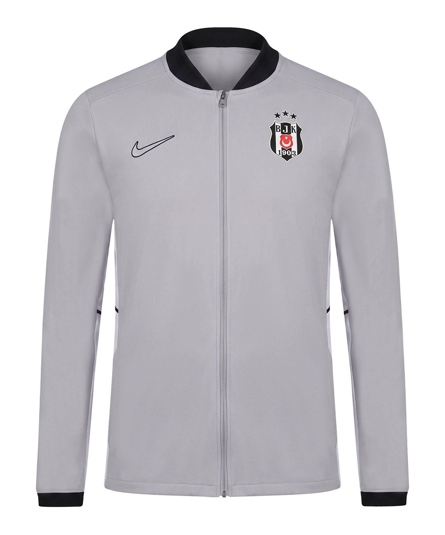 Nike Beşiktaş Trainings-Sweatshirt mit Reißverschluss in Grau 26-27 FZ9824-012